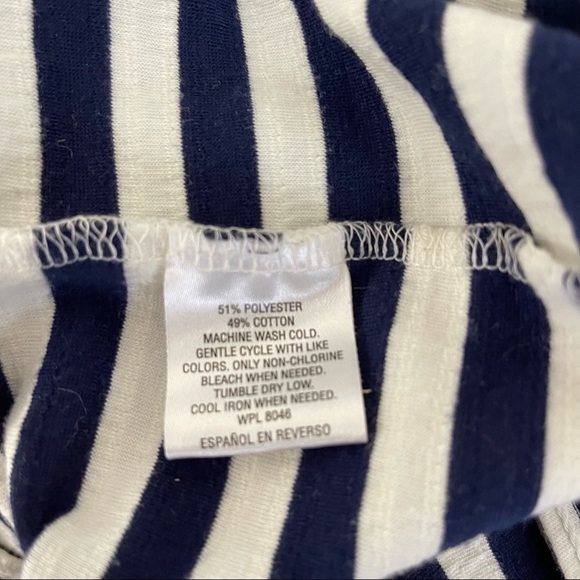 Maison Jules Textured Keyhole Back Striped Fit and Flare Dress - Picture 13 of 14